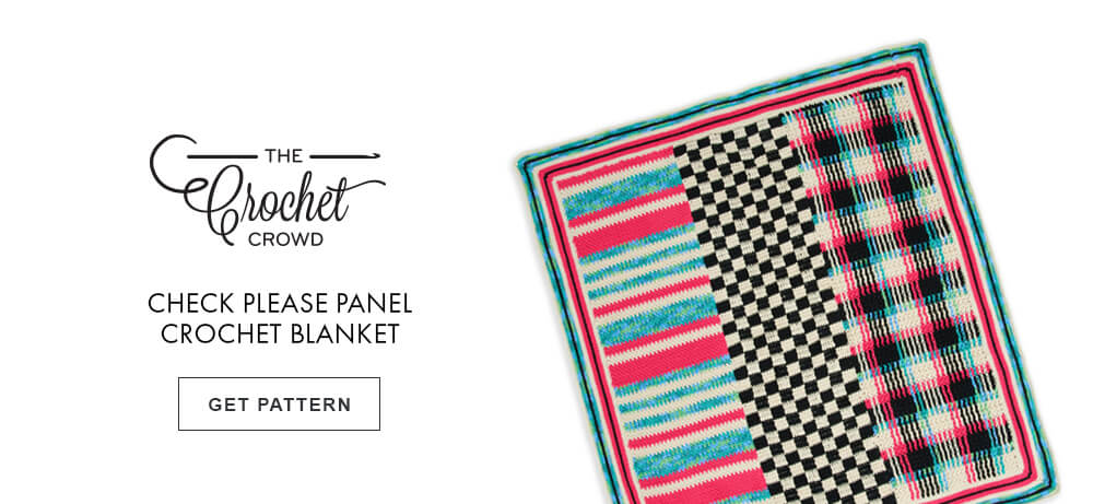 Check please panel crochet blanket