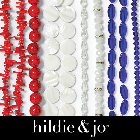 hildie and jo. Strung Beads.