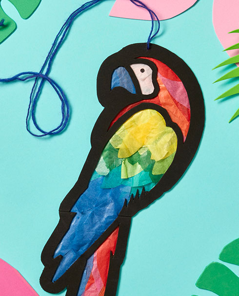 Stained Glass Parrot.