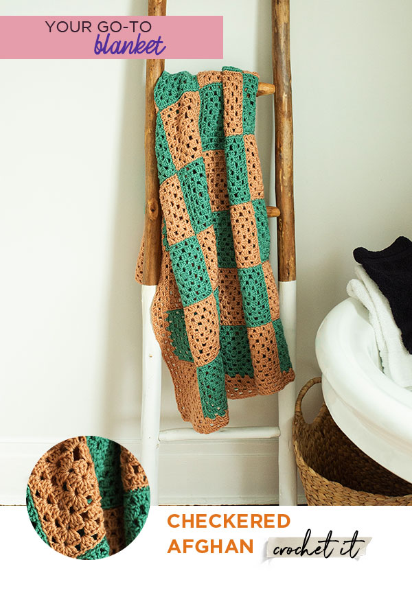 Your go-to Blanket. Checkered Afghan. CROCHET IT.