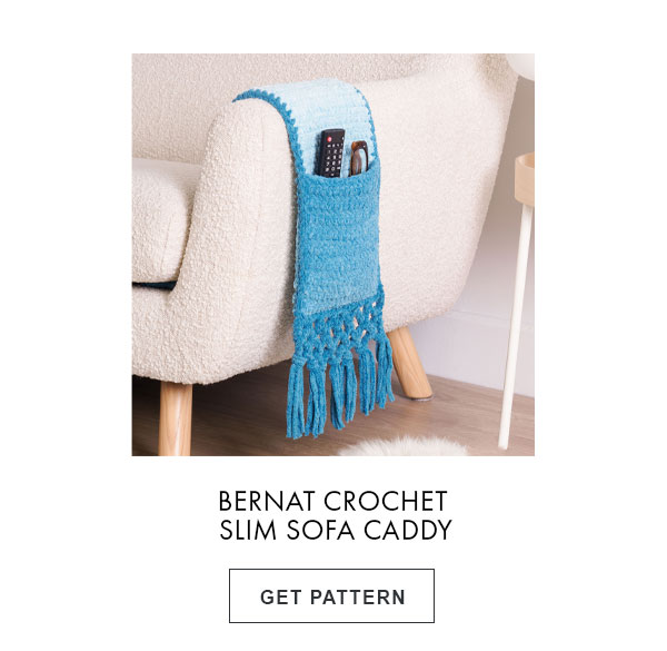 Bernat Crochet Slim Sofa Caddy. GET PATTERN.