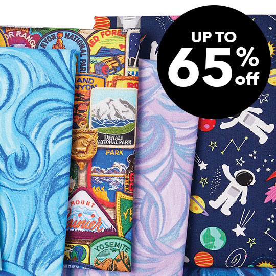 Keepsake Calico and Novelty Cotton Prints. Up to 65 percent off.