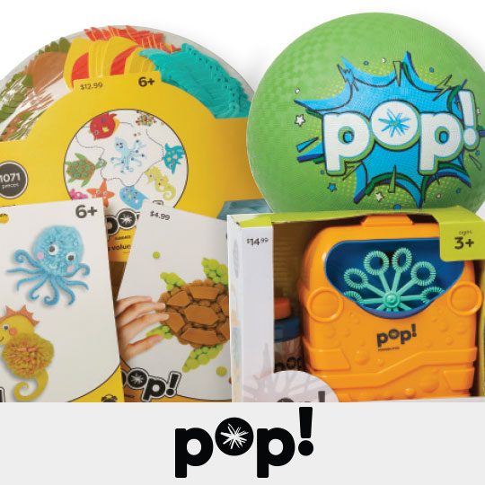 POP! Summer Kids' Crafts and Activities, Outdoor Toys and Playground Balls.