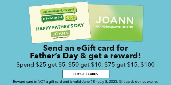 Send an eGift card for Father's Day and get a reward! BUY GIFT CARDS.