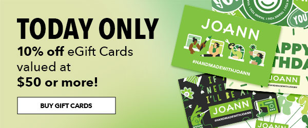 Today only! 10% off eGift cards valued at $50 or more! BUY GIFT CARDS.