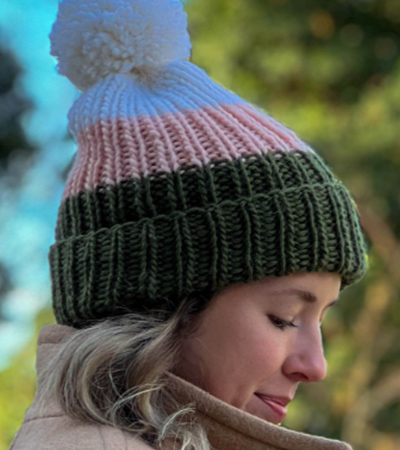 Cozy Color Block Beanie.