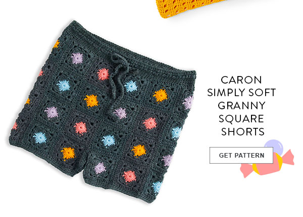 Caron Simply Soft Granny Square Shorts. GET PATTERN.