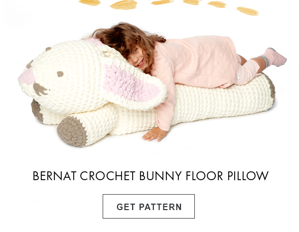 Bernat Crochet Bunny Floor Pillow. GET PATTERN.