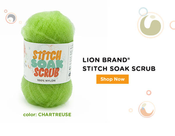 Lion Brand. Stitch Soak Scrub. Color: Chartreuse. SHOP NOW.