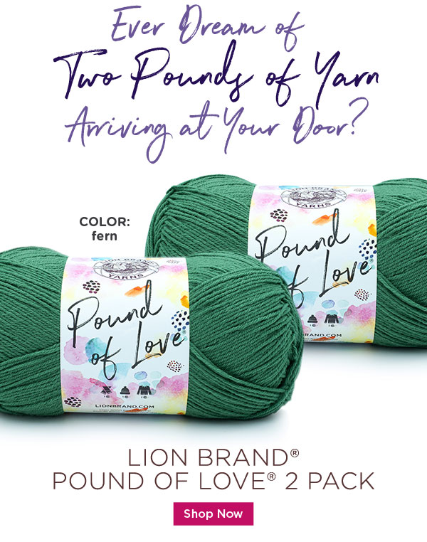 Ever dream of two pounds of yarn arriving at your door? Pound of Love 2 pack. SHOP NOW.