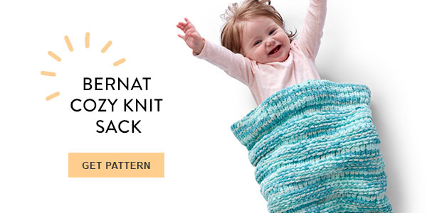 Bernat Cozy Knit Sack. GET PATTERN.