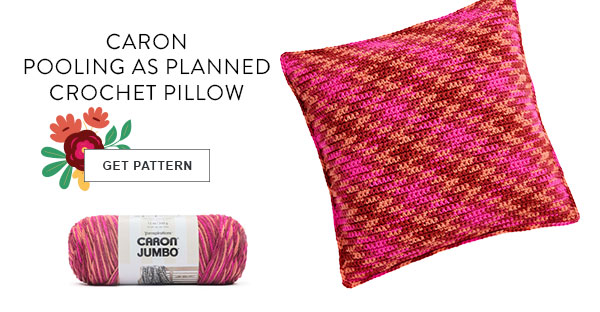  Caron Pooling as Planned Crochet Pillow. GET PATTERN.