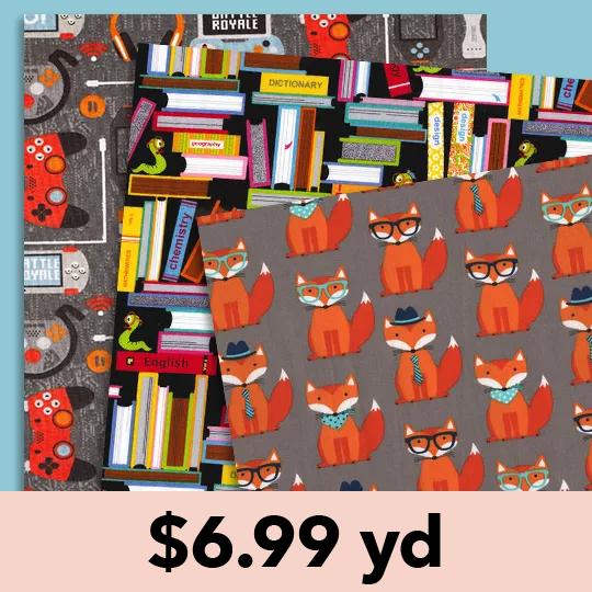 $6.99 yd Novelty Cotton Fabrics
