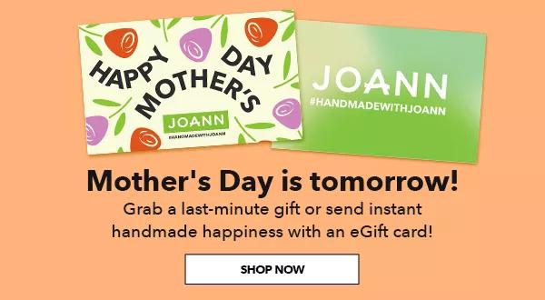 Mother's Day is tomorrow! Grab a last-minute gift or send instant handmade happiness with an eGift card! SHOP NOW