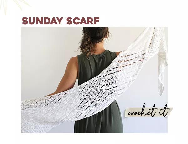 Sunday Scarf. Crochet it.