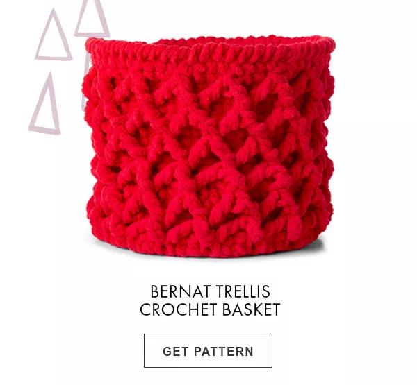 Bernat Trellis Crochet Basket. GET PATTER.!