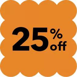 25% off.