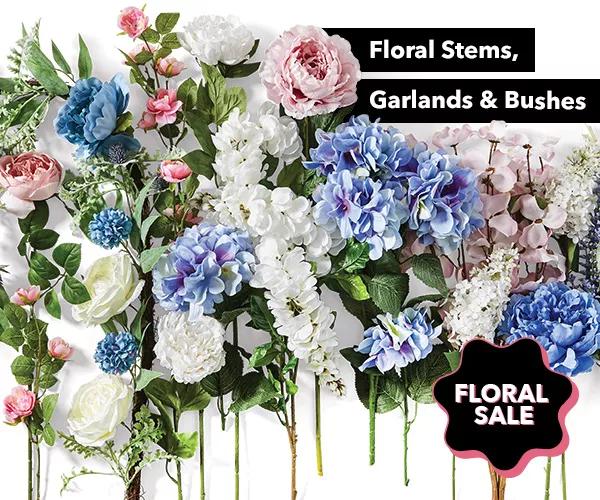 Floral stems, garlands & bushes