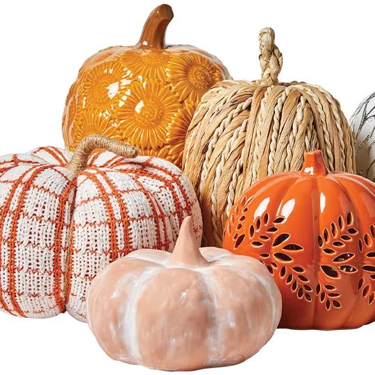 Place and Time Decorative Pumpkins.