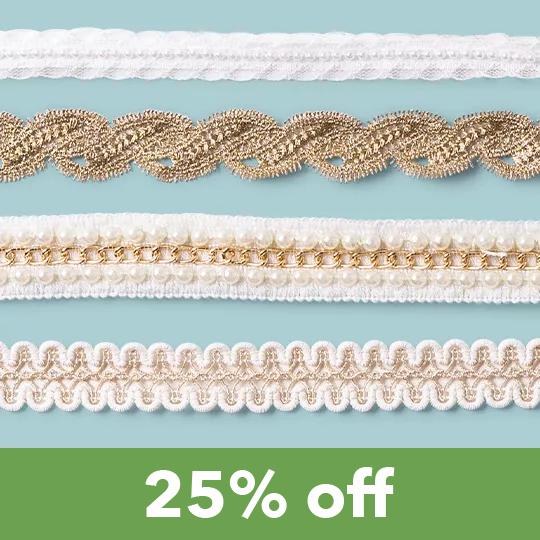 Home Decor Trims. 25% off.