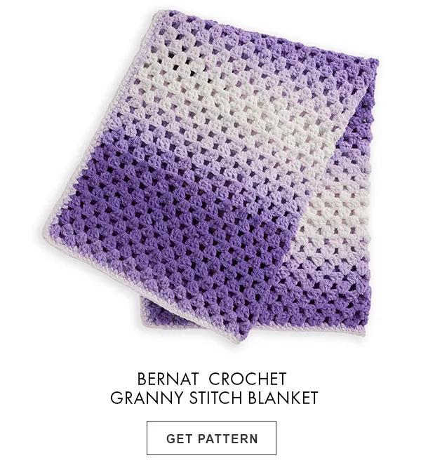 Bernat Crochet Granny Stitch Blanket. GET PATTERN.