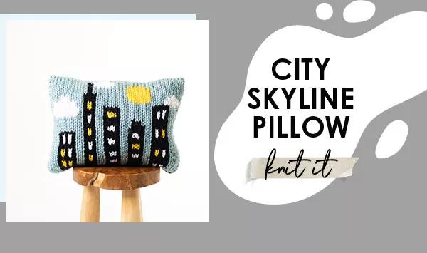 City Skyline Pillow. Knit it.