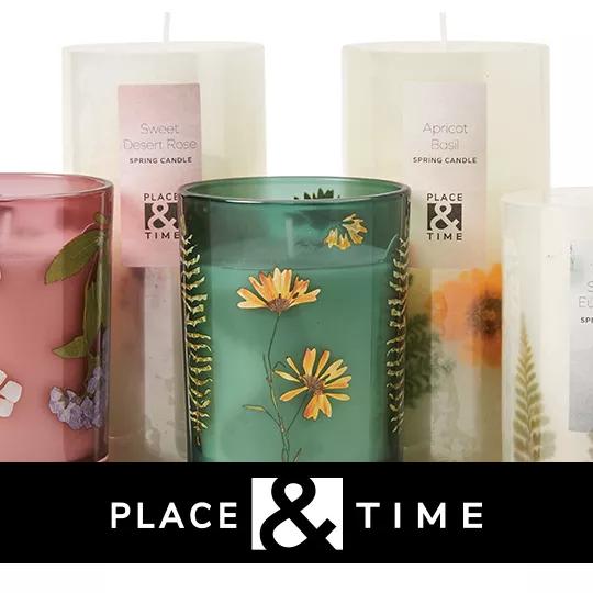 Place and Time Scented Spring Candles.