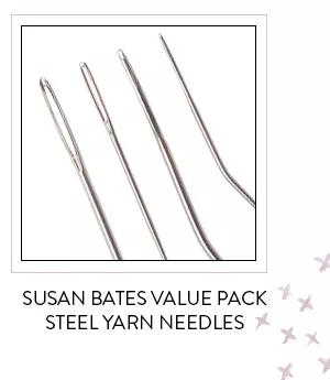 Susan bates value pack steel yarn needles.