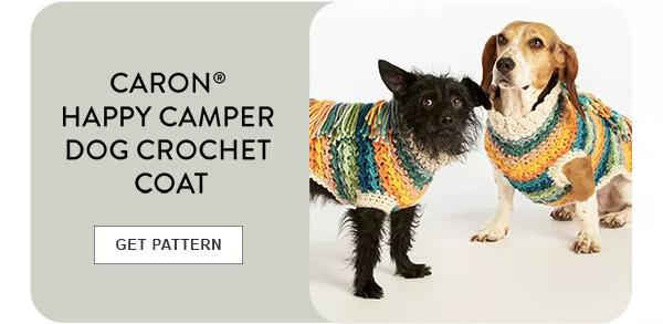 Caron Happy Camper Dog Crochet Coat. GET PATTERN.