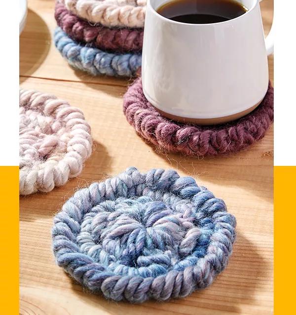 Crocheted Coasters.