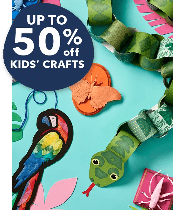 Up to 50% off kids' crafts