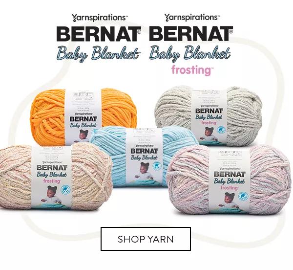 Yarnspirations Bernat Baby Blanket. SHOP YARN.