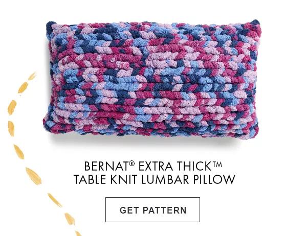 Bernat® Extra Thick Table Knit Lumbar Pillow