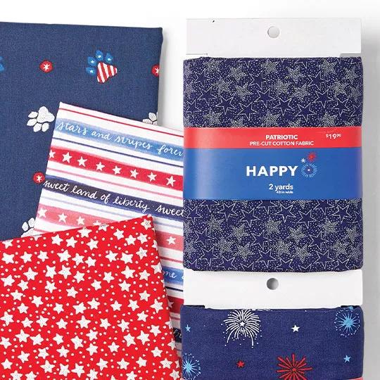 Patriotic Cotton Fabrics and Precuts.