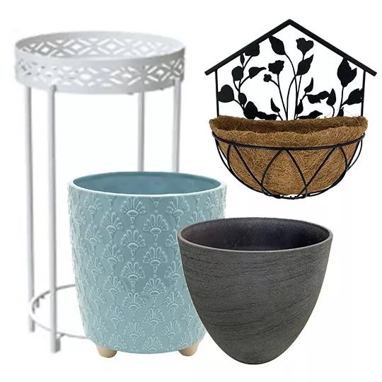 PLANTERS and PLANT STANDS.