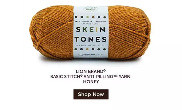 Lion Brand Basic Stitch Anti-Pilling Yarn. Color: Honey. SHOP NOW.