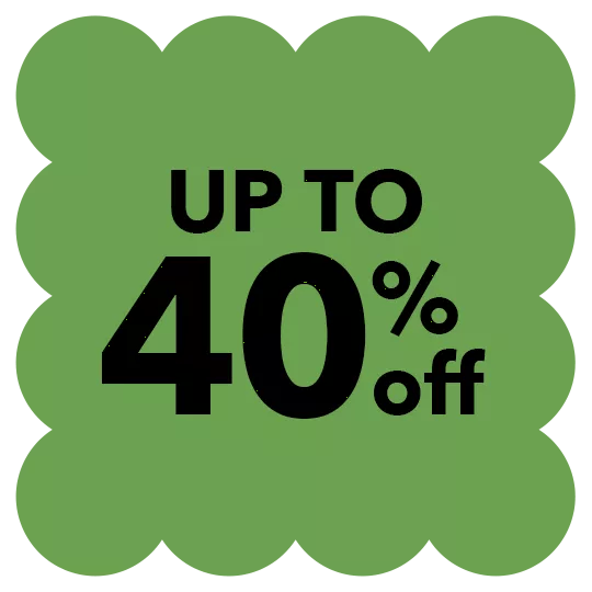 Up to 40% off