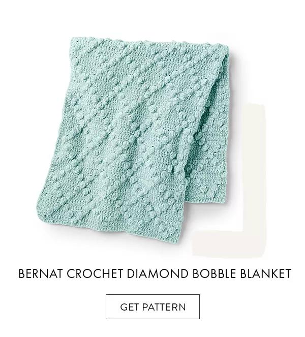 Bernat Crochet Diamond Bobble Blanket. GET PATTERN