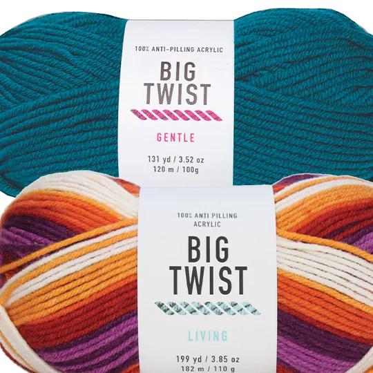 $3.99 ea. Big Twist Living and Gentle Yarn. Reg. $5.49-$7.79 ea. SHOP ALL.
