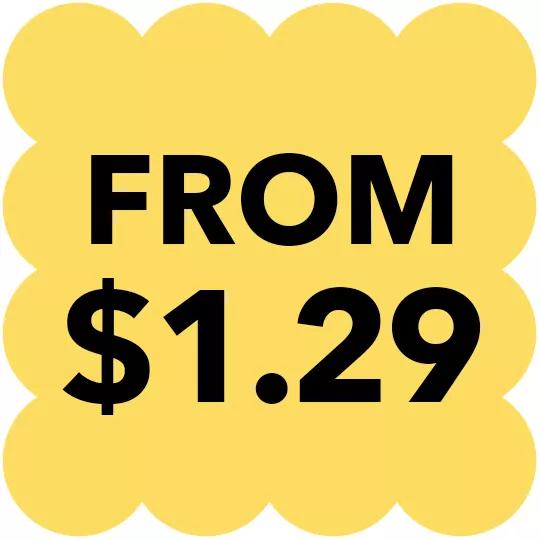 From $1.29