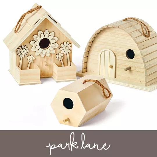 Park Lane Craftable Birdhouses.