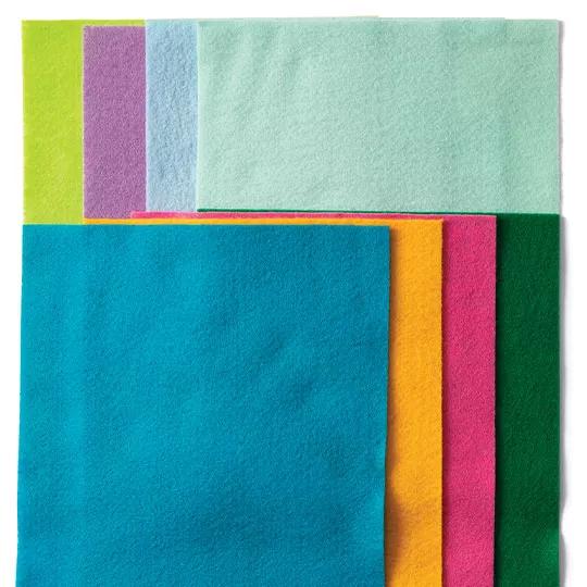 9 inch by 12 inch Solid Felt Squares.