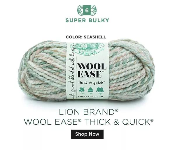 color: Seashell Lion Brand® Wool Ease® Thick & Quick® SHOP NOW