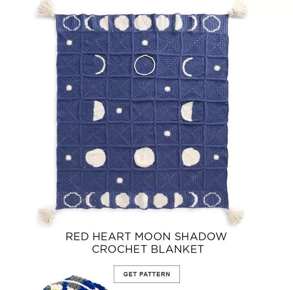 Red Heart™ Moon Shadow Crochet Blanket. GET PATTERN