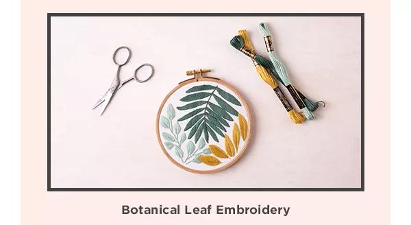 Botanical Leaf Embroidery.