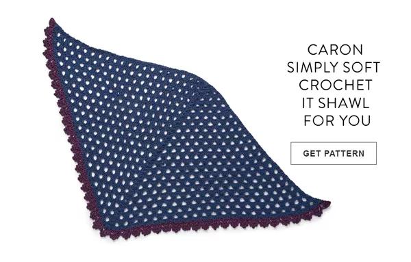 Caron simply soft crochet it shawl for you