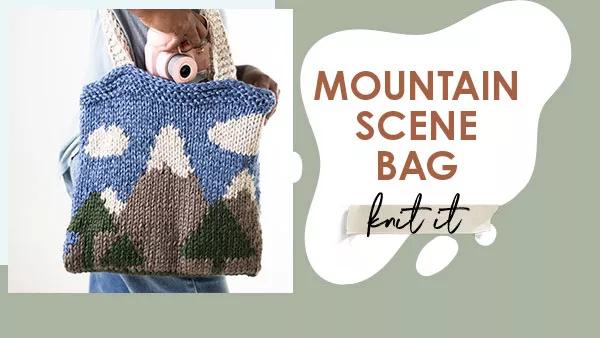 Mountain Scene Bag. Knit it.