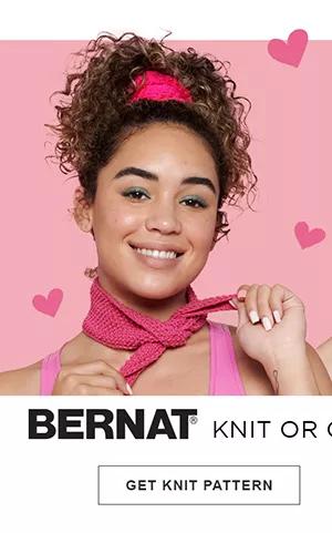 Bernat Knit or Crochet Neckerchief. GET KNIT PATTERN