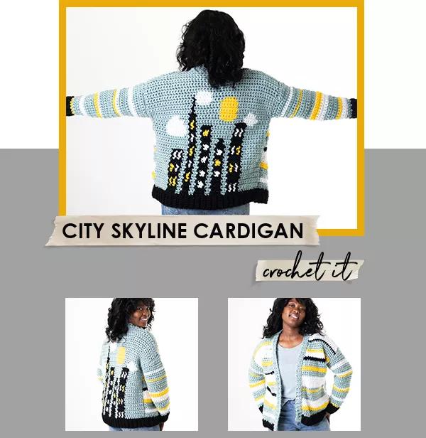 City Skyline Cardigan. Crochet it.