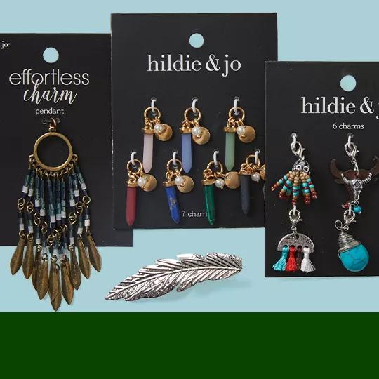 Hildie and Jo Charms, Pendants, Finished Jewelry and Hair Accessories. $3.99 ea.